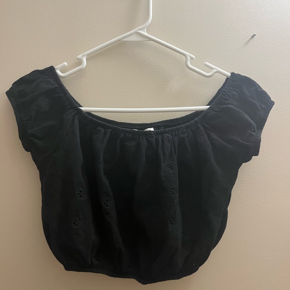 Mandee Black Eyelet Blouse